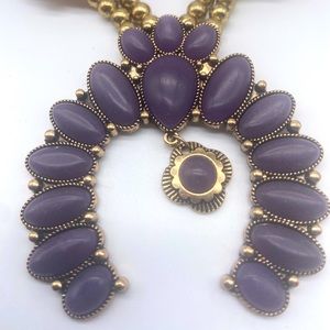 Purple Squash blossom Necklace